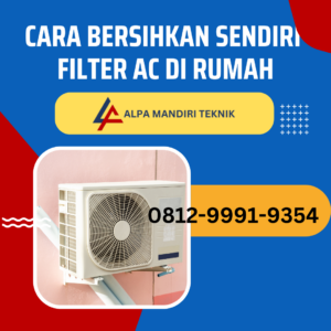 cara bersihkan sendiri filter ac di rumah