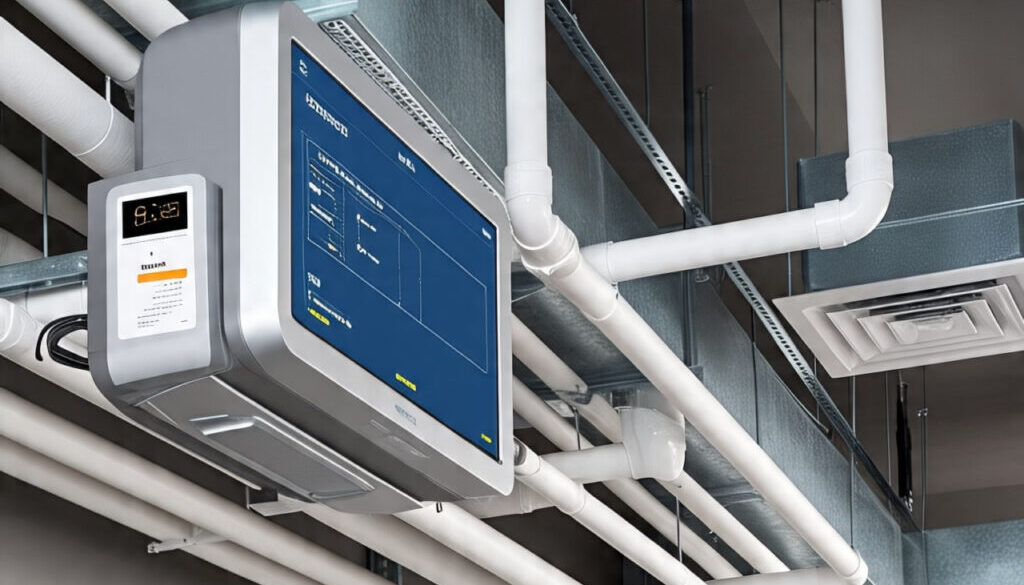 Sensor IoT untuk kelembaban udara yang terintegrasi dengan sistem chiller modern di kota beriklim lembab Sensor IoT untuk kelembaban udara yang terintegrasi dengan sistem chiller modern di kota beriklim lembab.